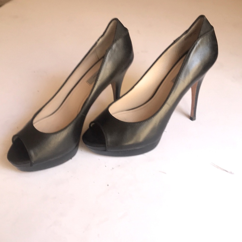Black Leather platform Heels 👠 Classigues Entier